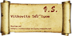 Vitkovits Sólyom névjegykártya